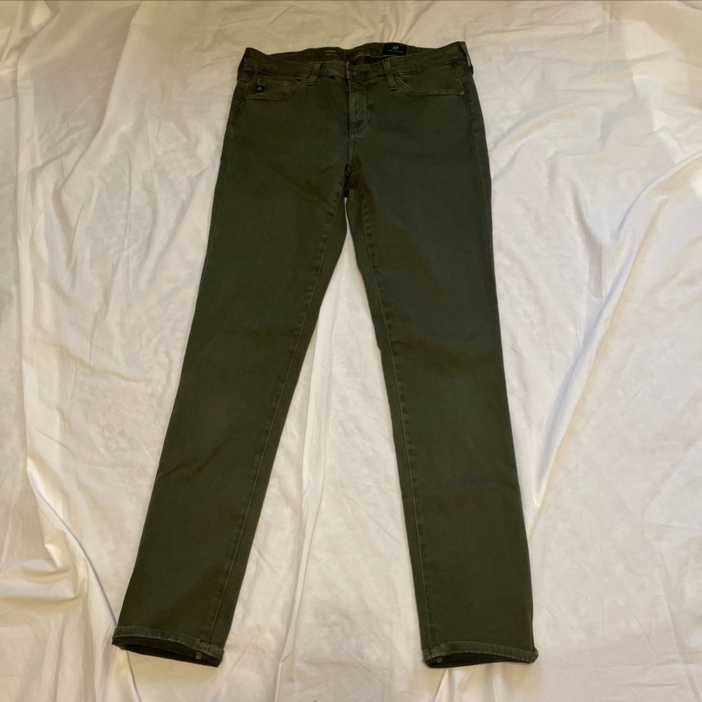AG Adriano Goldschmied Prima Cigarette Leg Pants in Olive